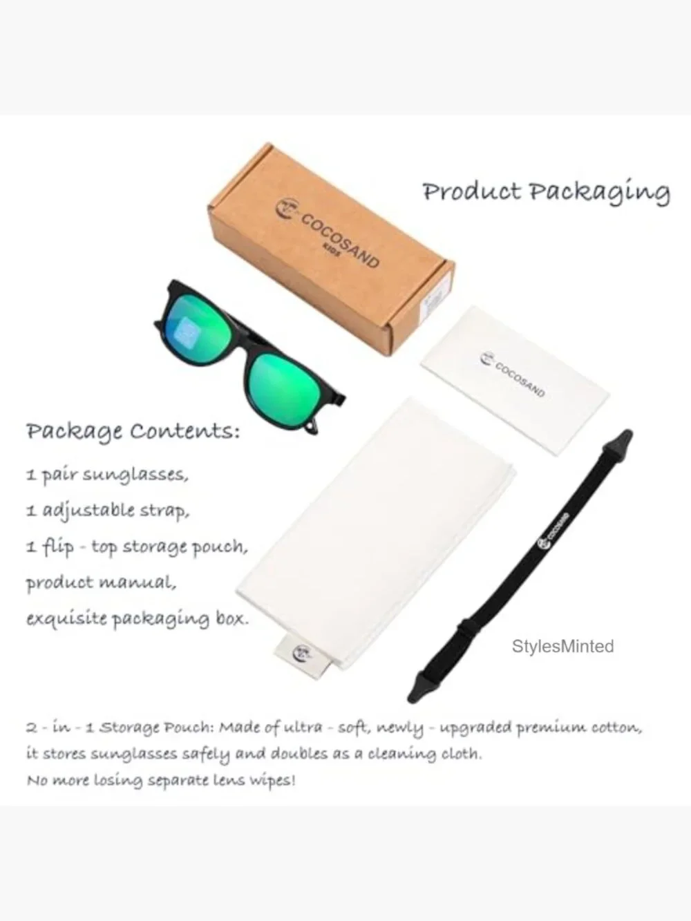 Kids Polarized Sunglasses UV400 Flexible TPE Frame Age 4-10